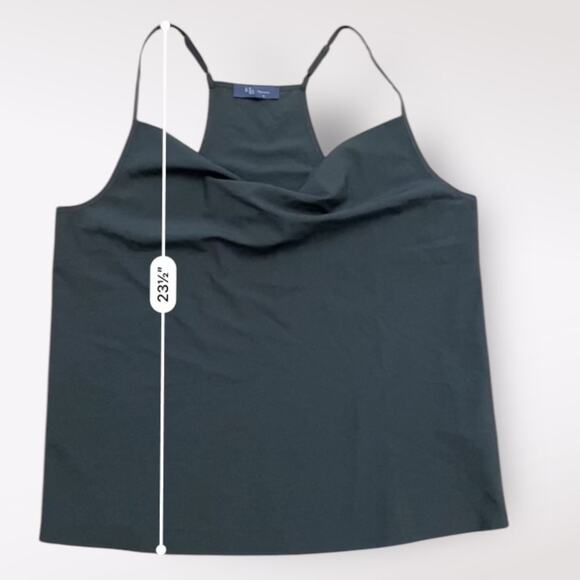 KLD Cowl Neck Adjustable Top Womens Size Medium Gray Casual Basic - Picture 3 of 7